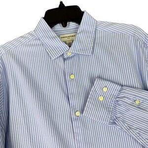 Banana Republic Striped Button Down Dress Shirt Long‎ Sleeve L Mens